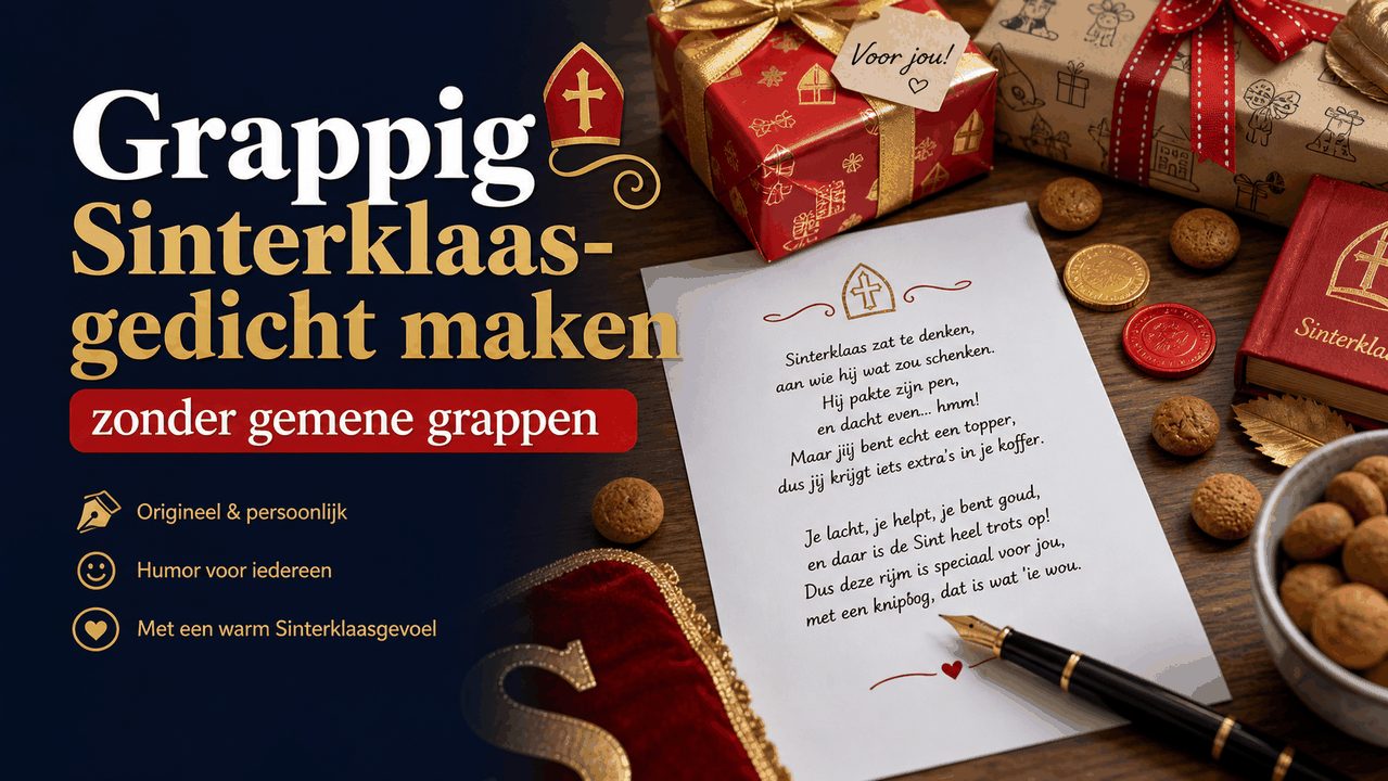 Grappig Sinterklaasgedicht maken zonder gemene grappen