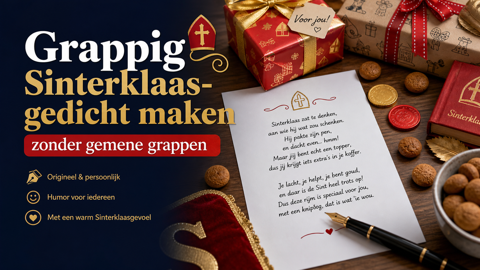 Grappig Sinterklaasgedicht maken zonder gemene grappen